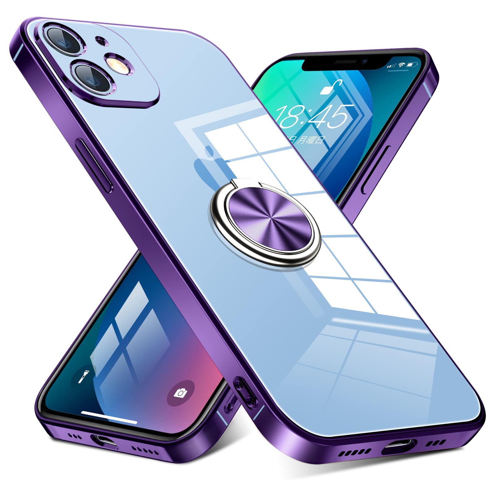 iPhone 12 mini 用 ケース リング クリア 透明 TPU 耐衝撃 Amazon.co.jp: iPhone 12 Mini 用 ケース リング付き クリア